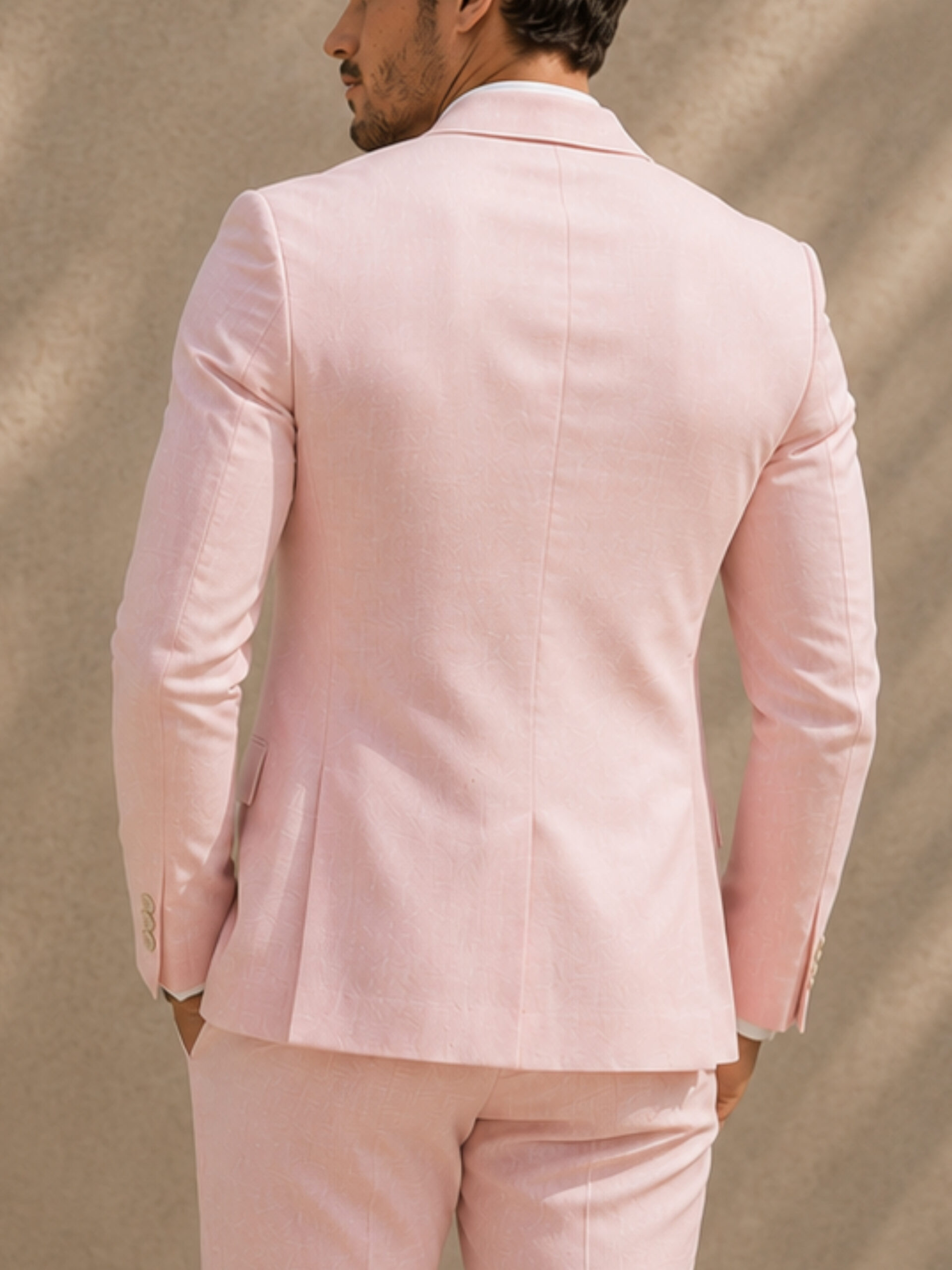 Pastel Pink Linen Two-Piece Suit by Beaumont - Image 3