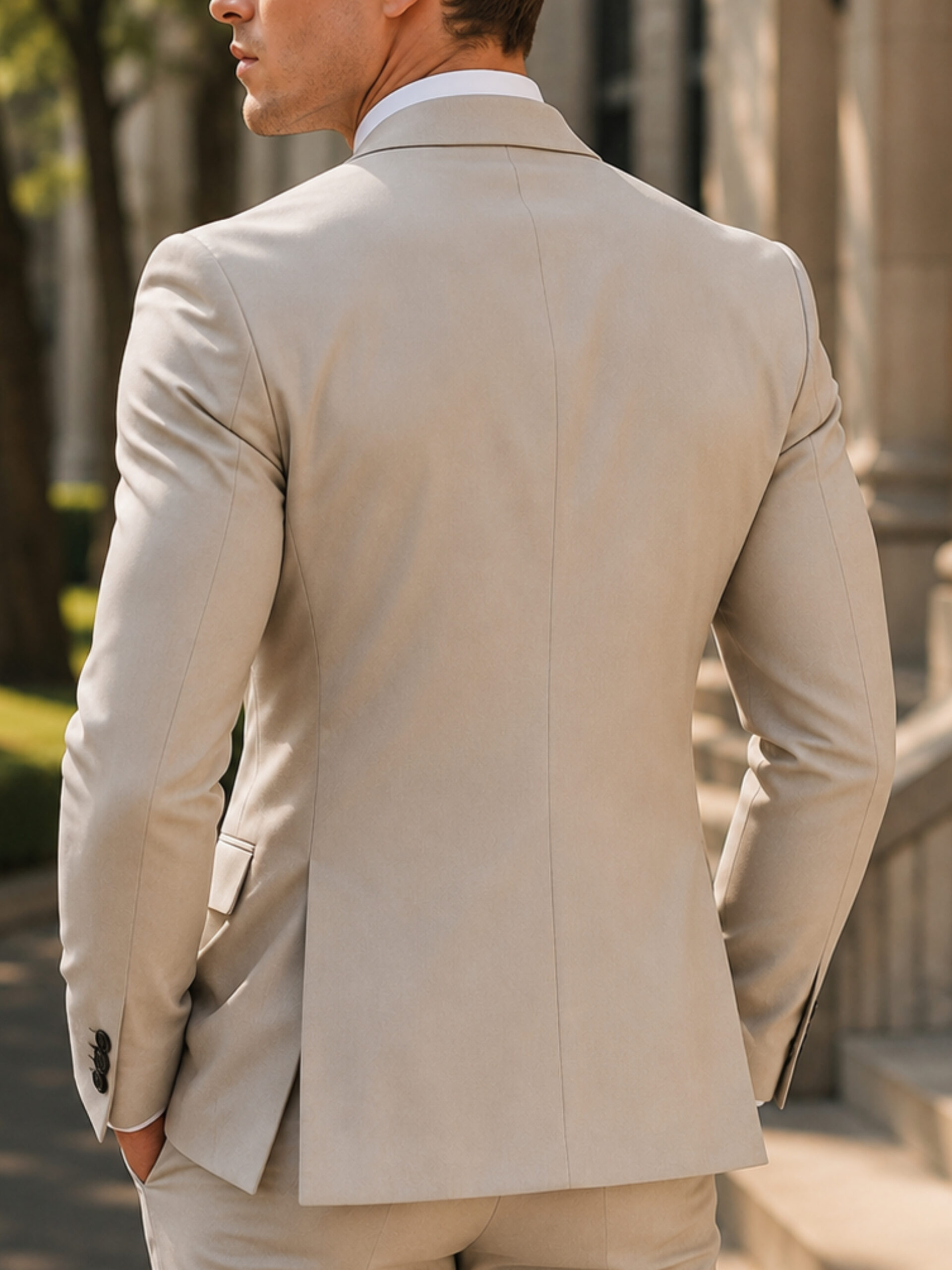 The Cavendish Suit – Light Grey Wool Blend in Three Pieces - Image 3