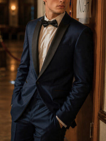 The Hamilton Tuxedo – Midnight Navy with Black Shawl Lapel