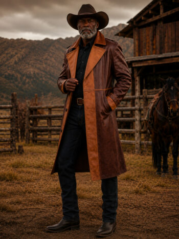 The Frontier Duster – Two-Tone Saddle Brown Leather for Men